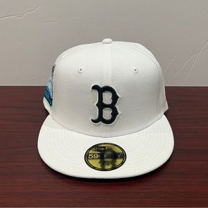 New Era, 59Fifty Fitted Hat, Boston Red Sox, White & Black